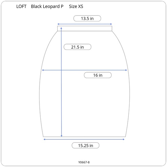 LOFT‎ Black Leopard Print stretch skirt Size XS - Picture 6 of 6